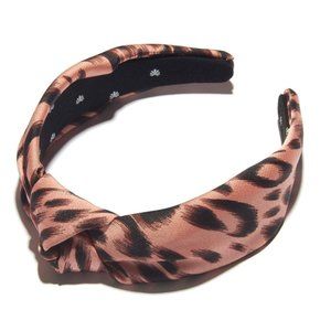 {Lele Sadoughi} Blush Silk Leopard Headband
